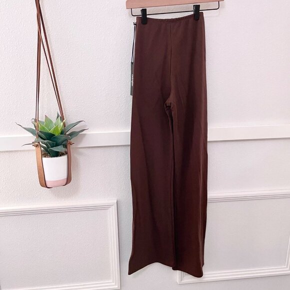 NWT Civil Regime Eternal Bloom Sculpt Flare Leggings Mocha Brown Size S - Picture 7 of 8